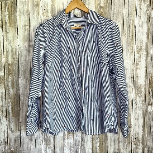 Talbots Tops - Talbots Stripe Butterfly Button Down